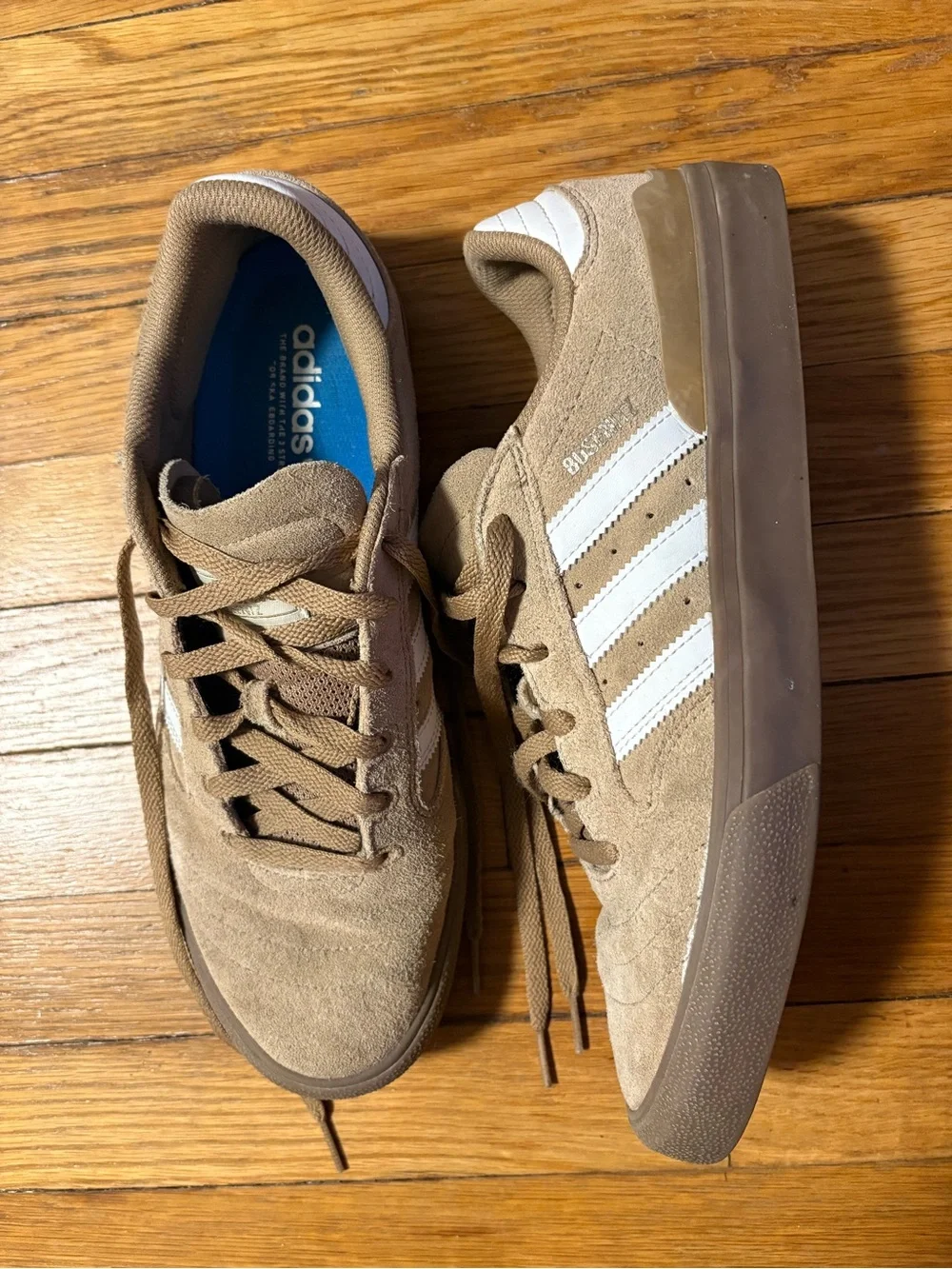 adidas Tan Suede Low-Top Sneakers